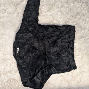Black Faux Fur Sweater by Double Zero